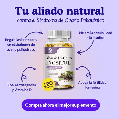 MYO & D-Chiro Inositol con Ashwagandha y Vitamina D