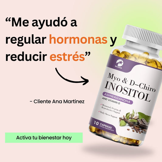 MYO & D-Chiro Inositol con Ashwagandha y Vitamina D